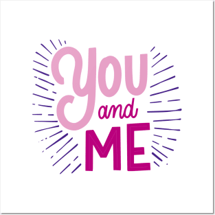 you and me tshirt ramantic design Posters and Art